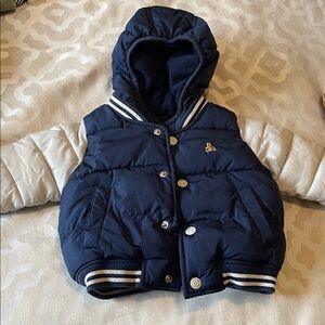 Gap baby Navy and White Kids Puffer Jacket